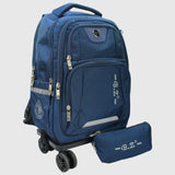 Navy 18 Inches Trolley Backpack + Pencil Case - Ourkids - B.Z.