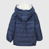 Navy Blue Unisex Long-Sleeved Waterproof Hooded Jacket - Ourkids - Ourkids