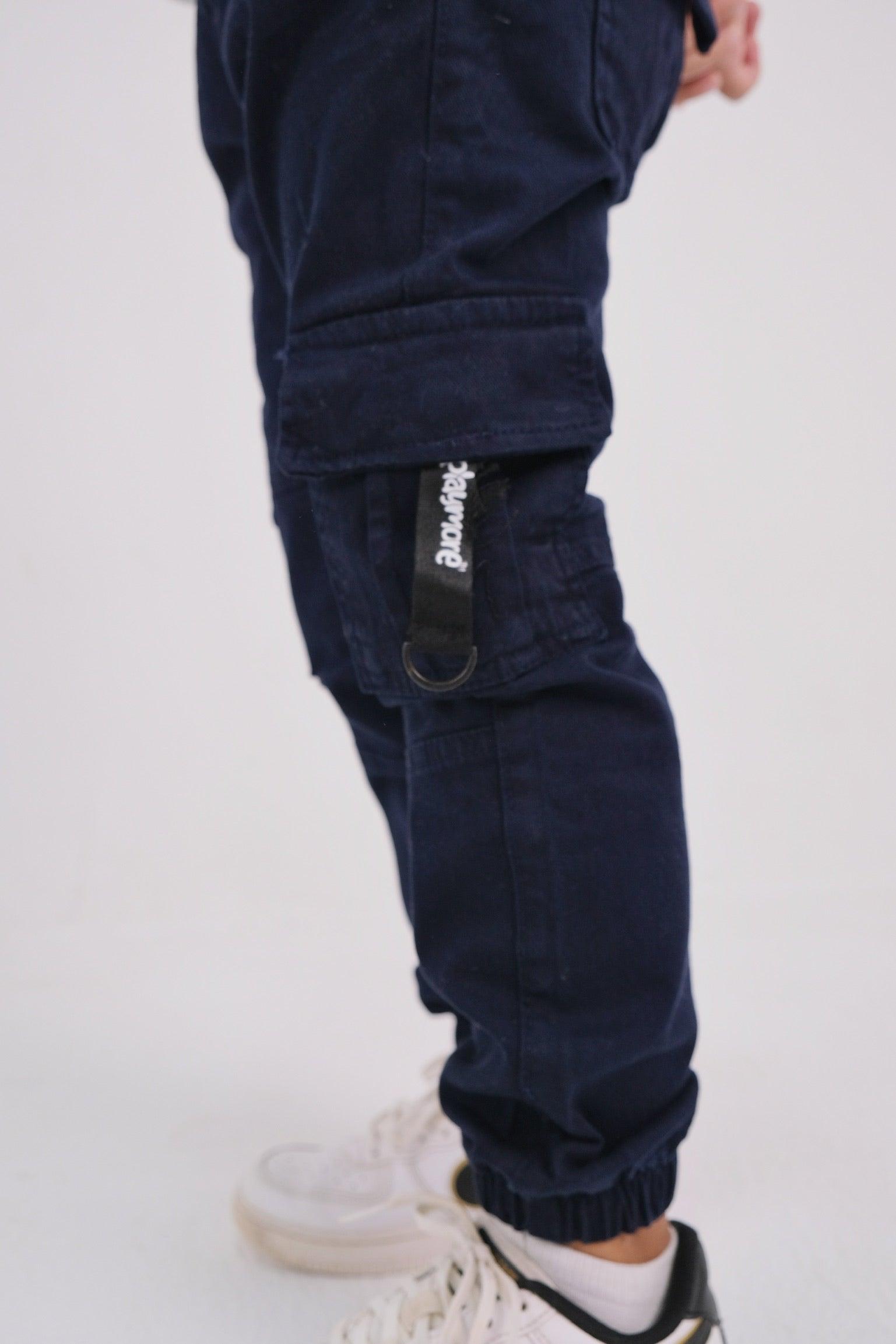 Navy Cargo Pants - Ourkids - Playmore