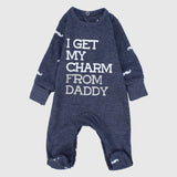 Navy Long-Sleeved Baby Footie - Ourkids - JOKY