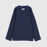 Navy Long-Sleeved Half-Collar T-Shirt - Ourkids - Morenella