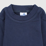 Navy Long-Sleeved Half-Collar T-Shirt - Ourkids - Morenella