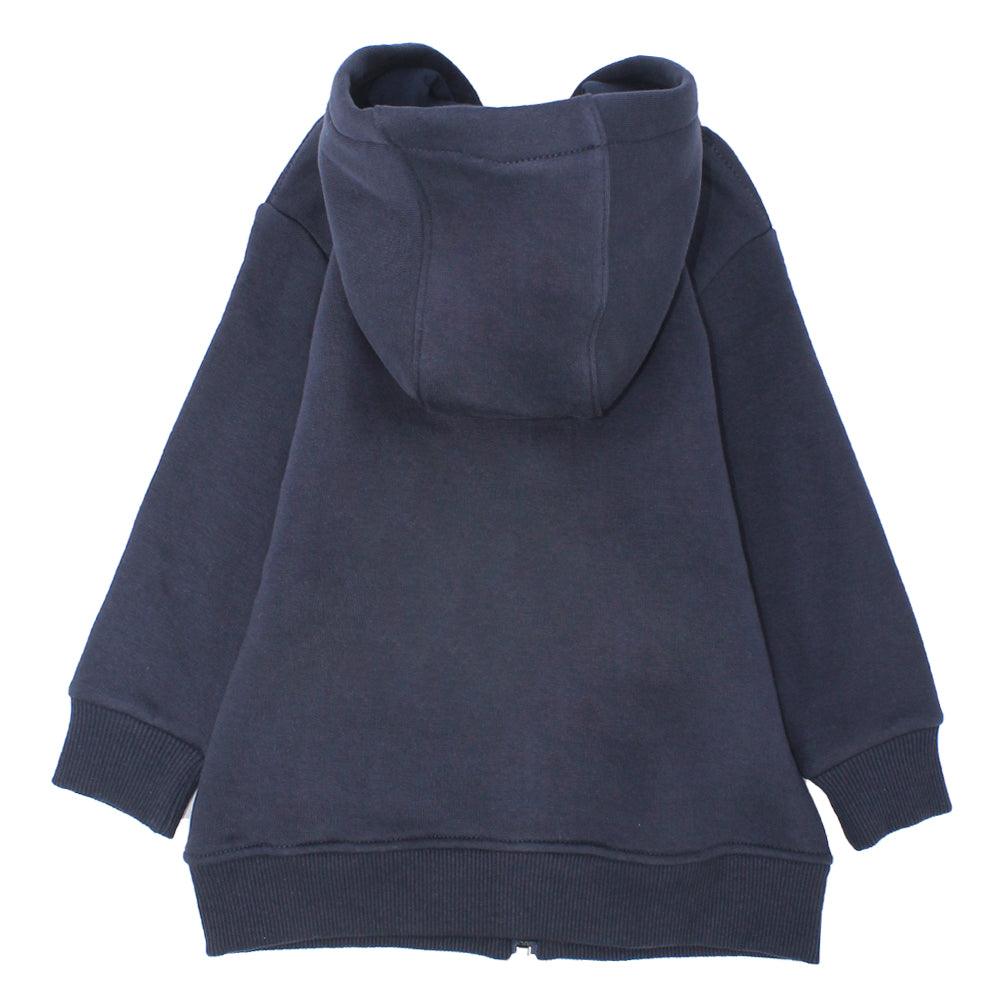 Navy Long-Sleeved Zip-Up Hoodie - Ourkids - Ourkids
