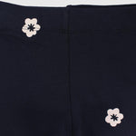 Navy Pantacourt Leggings With Little Flowers - Ourkids - Ourkids