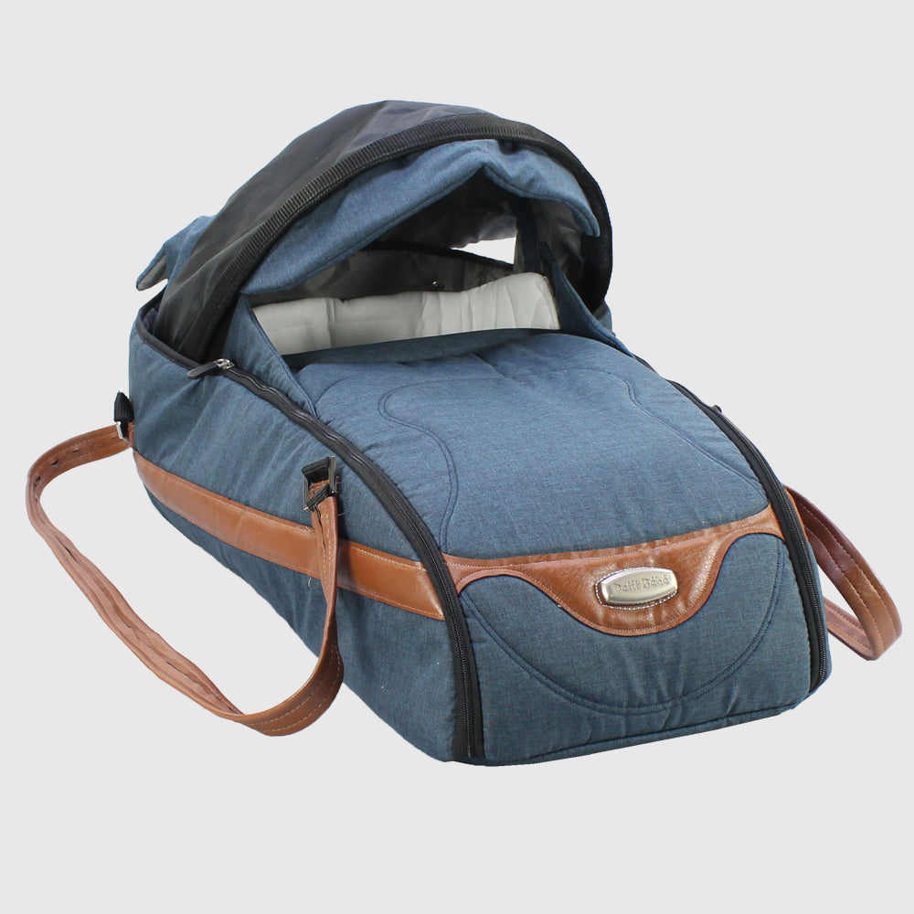 Navy Petit Bebe Carry Cot Premium - Ourkids - Petit Bebe