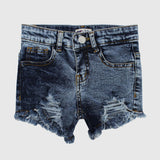 Navy Ripped Jean Shorts - Ourkids - Playmore