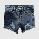 Navy Ripped Jean Shorts - Ourkids - Playmore