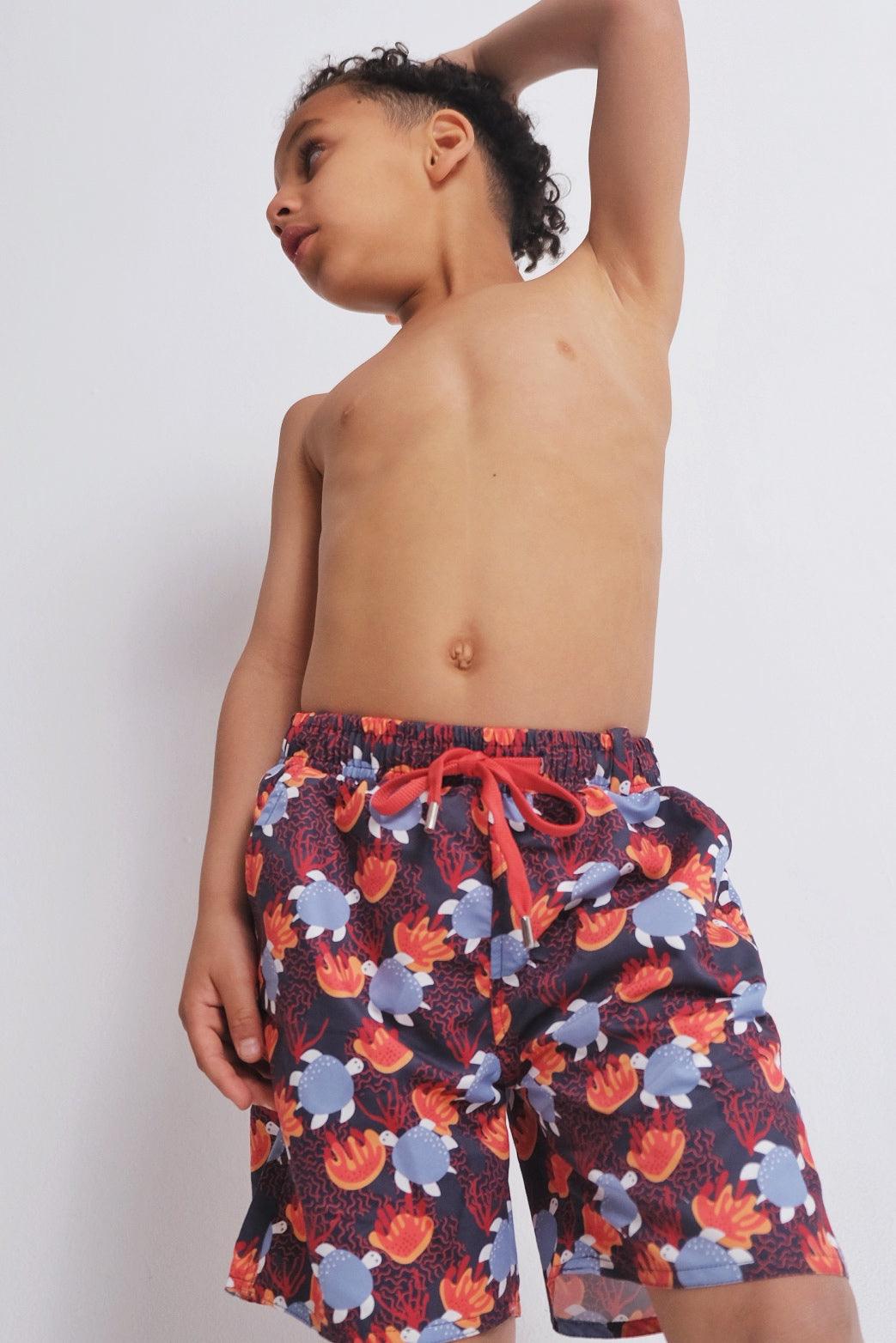 Navy Under Water Swim Suit - Ourkids - Playmore