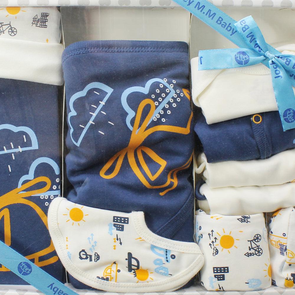 Navyish 10-Piece Baby Layette Set - Ourkids - JOKY