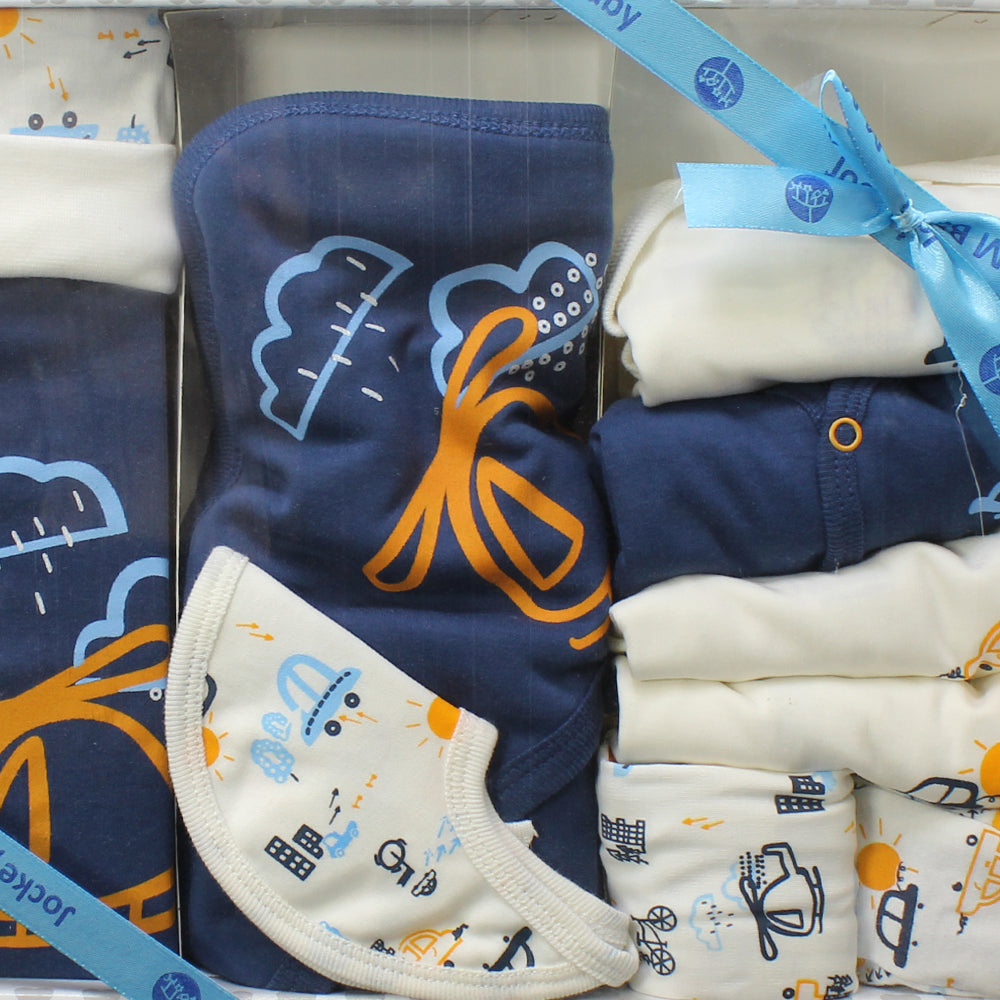 Navyish 10-Piece Baby Layette Set - Ourkids - JOKY