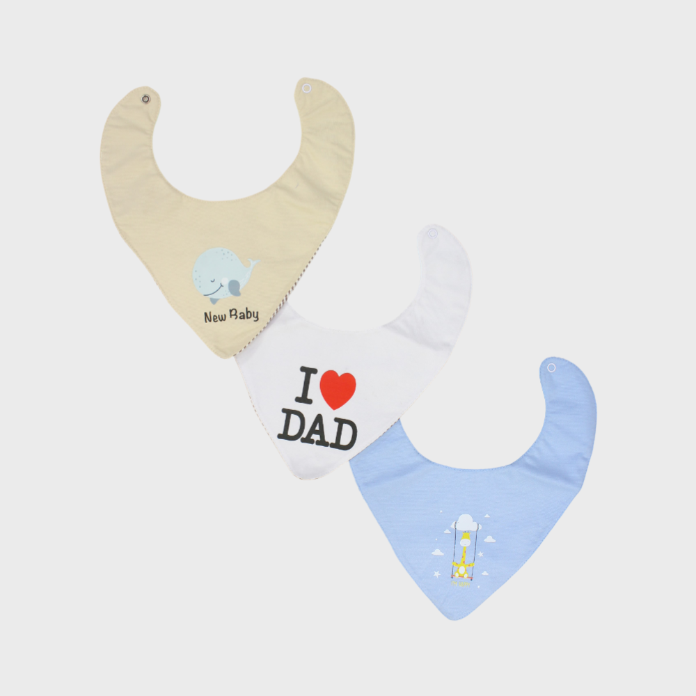 New Baby's Bib (Pack Of 3) - Ourkids - Cherries