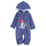 Octopus Long-Sleeved Hooded Baby Footie - Ourkids - Al Sayad