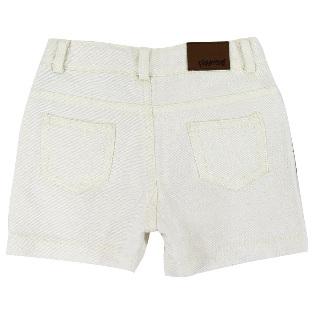 Off-white Gabardine Shorts - Ourkids - Playmore