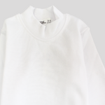 Offwhite Long-Sleeved Plain Half Collar T-Shirt - Ourkids - Ourkids