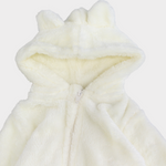 Offwhite Teddy Fleeced Hooded Onesie - Ourkids - Ourkids