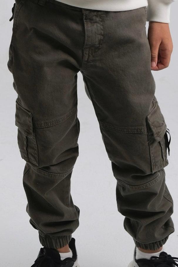 Olive Cargo Pants - Ourkids - Playmore