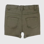 Olive Gabardine Shorts - Ourkids - Playmore