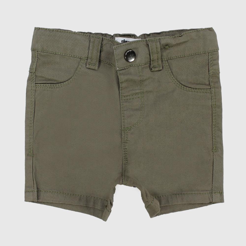 Olive Gabardine Shorts - Ourkids - Playmore