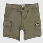 Olive Green Gabardine Shorts - Ourkids - Playmore