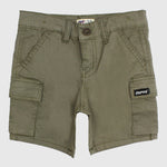 Olive Green Gabardine Shorts - Ourkids - Playmore