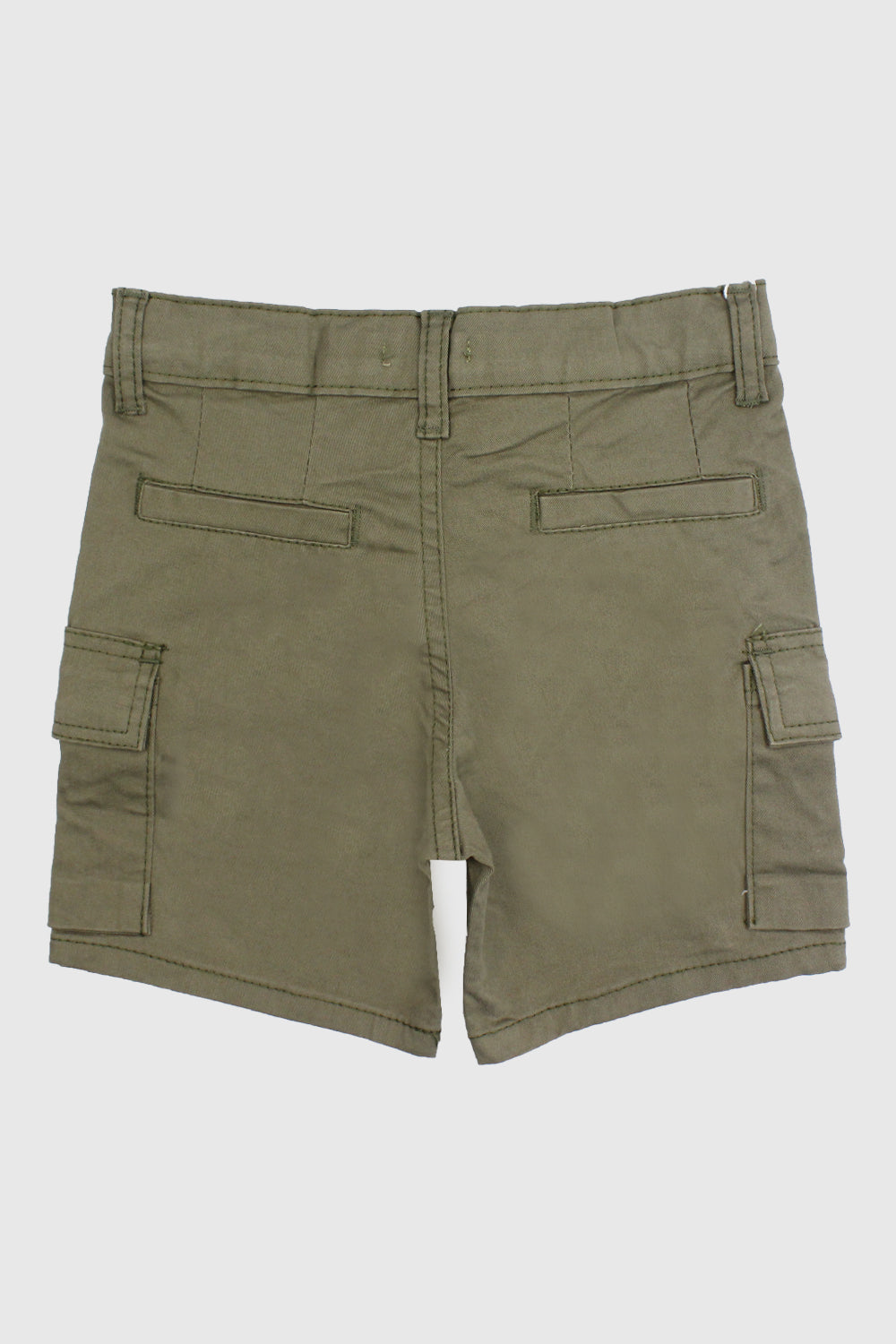 Olive Green Gabardine Shorts - Ourkids - Playmore