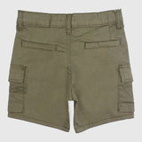 Olive Green Gabardine Shorts - Ourkids - Playmore