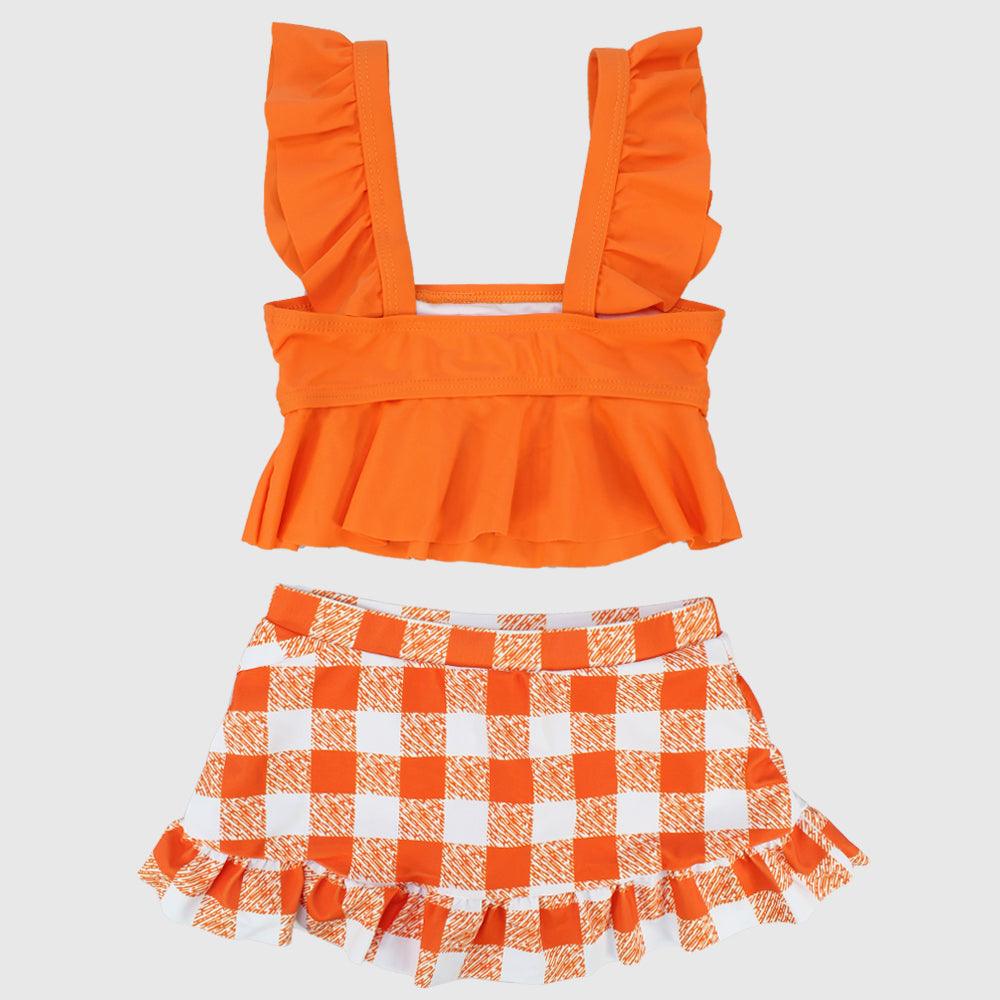 Orange Checkered Bikini - Ourkids - Danda