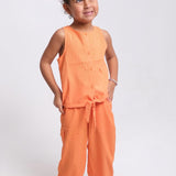 Orange Sleeveless Blouse - Ourkids - Playmore