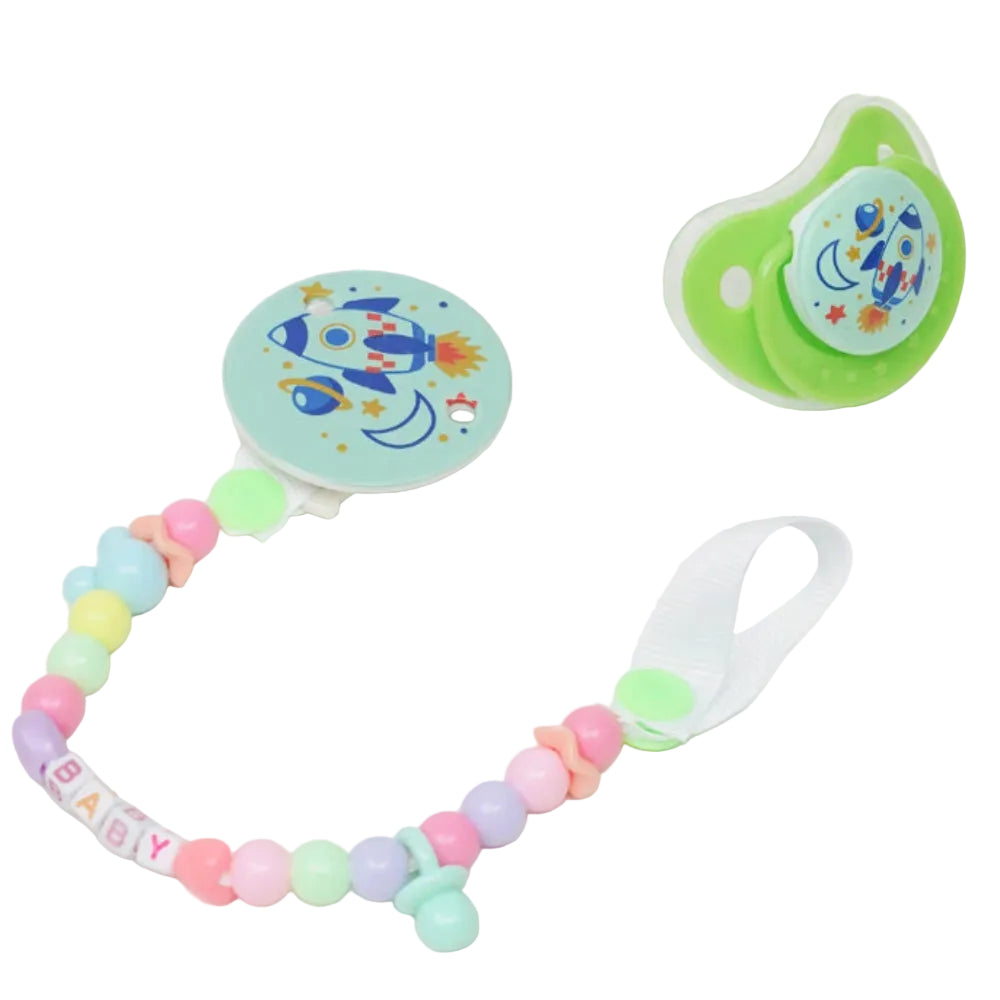Safari Baby Soother and Pacifier Clip Set 0-6M – Green Space