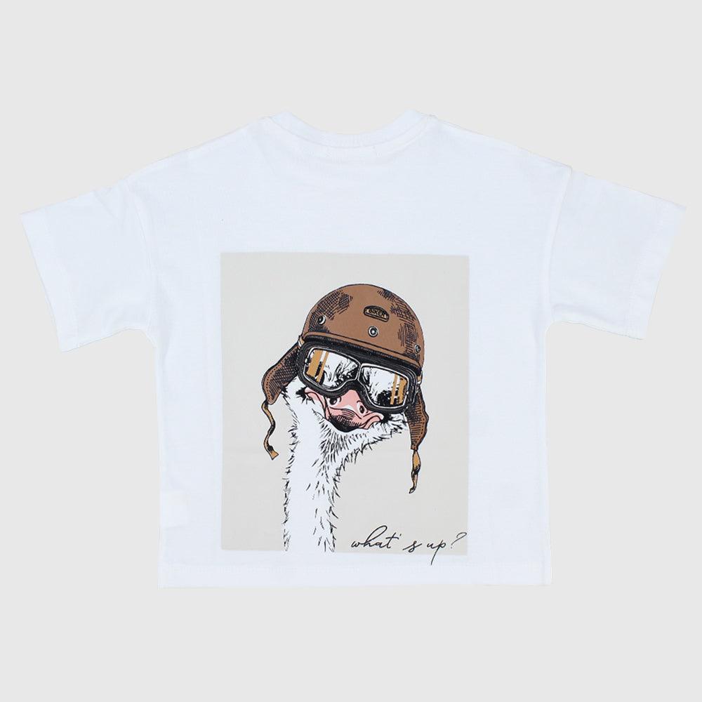 Ostrich Pilot Short-Sleeved T-Shirt - Ourkids - Ourkids