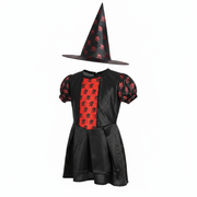 Witch Costume with Hat – Black & Red