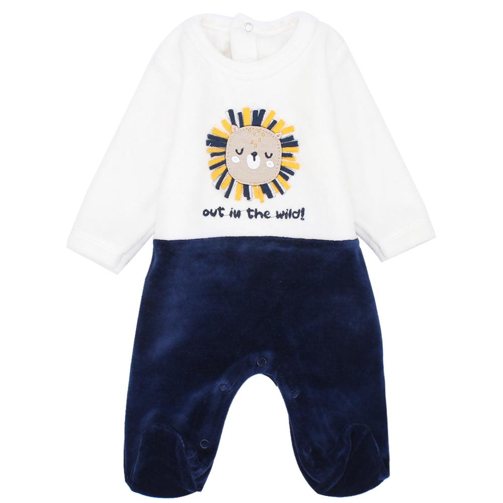 Out In The Wild Velvet Baby Footie - Ourkids - Ourkids