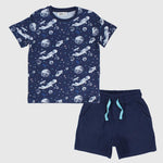 Outer Space Short-Sleeved Pajama - Ourkids - Ourkids