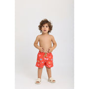 Baby Boys Swimsuit – Orange with Crabs Print