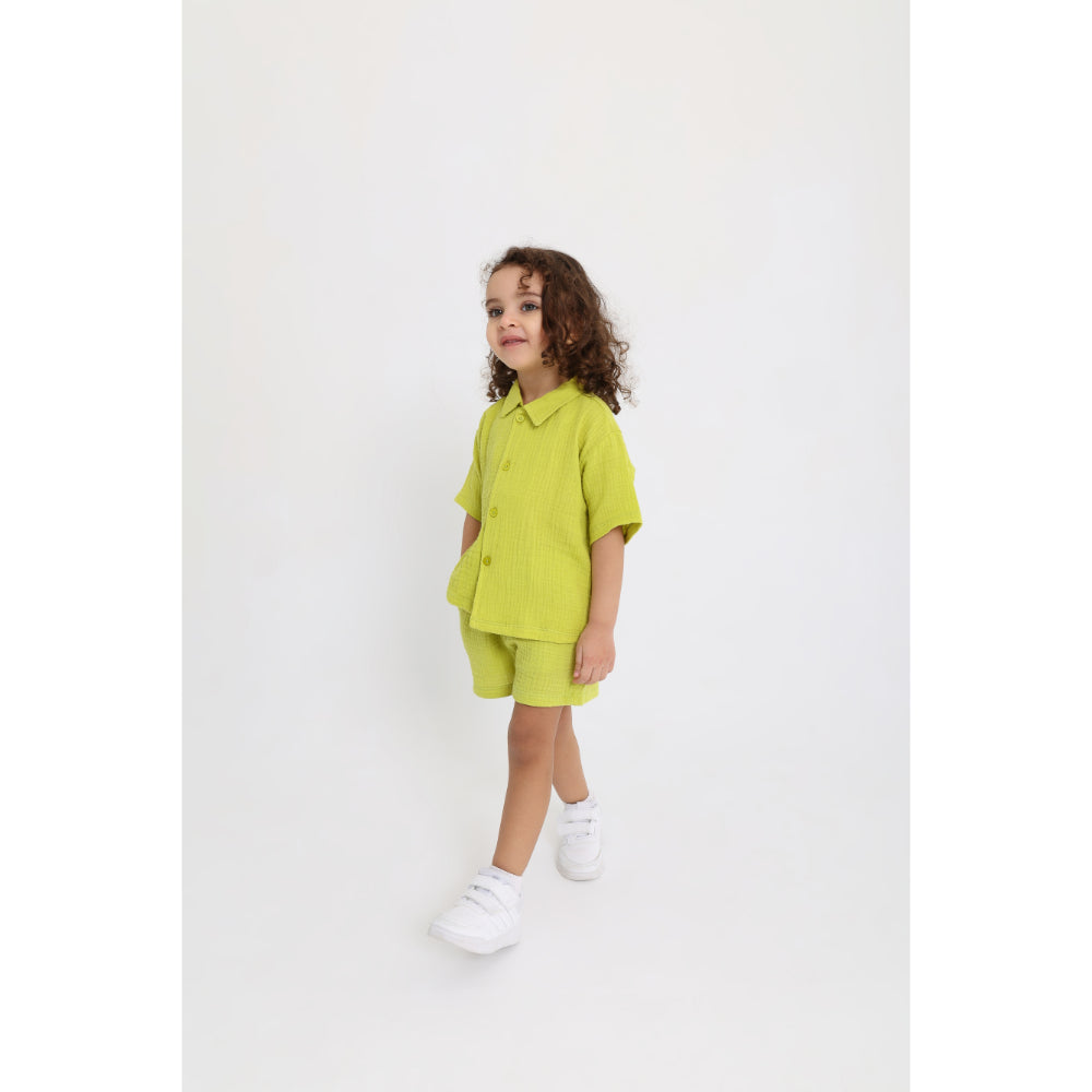 Unisex Baby Cotton 2-Piece Outfit Set – Light Green