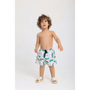 Baby Boys Swimsuit – Beige with Crocodiles Print