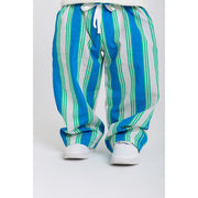 Unisex Baby Cotton Pants – Blue & Off-White