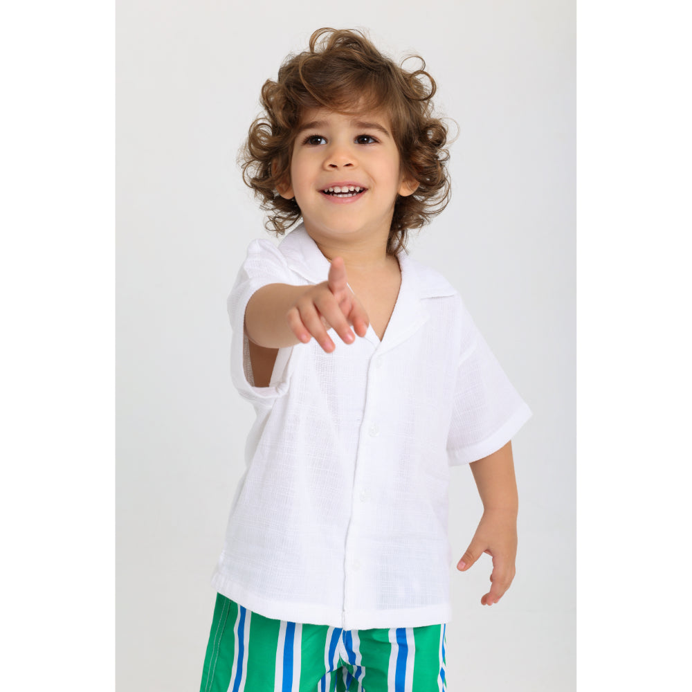 Boys Linen Shirt – White