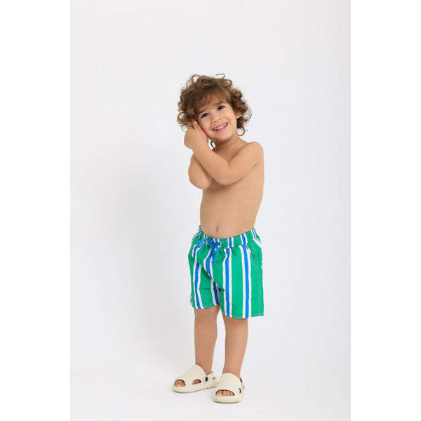 Baby Boys Swimsuit Short – Green & Blue