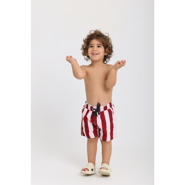 Baby Boys Swimsuit Short – Marron & White