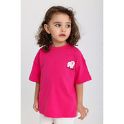 Unisex Baby Fuchsia "Don’t You Think" Cotton T-Shirt