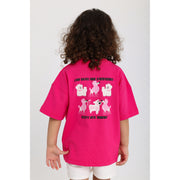 Unisex Baby Fuchsia "Don’t You Think" Cotton T-Shirt