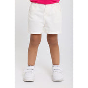 Unisex Baby Gabardine Shorts – Off-white