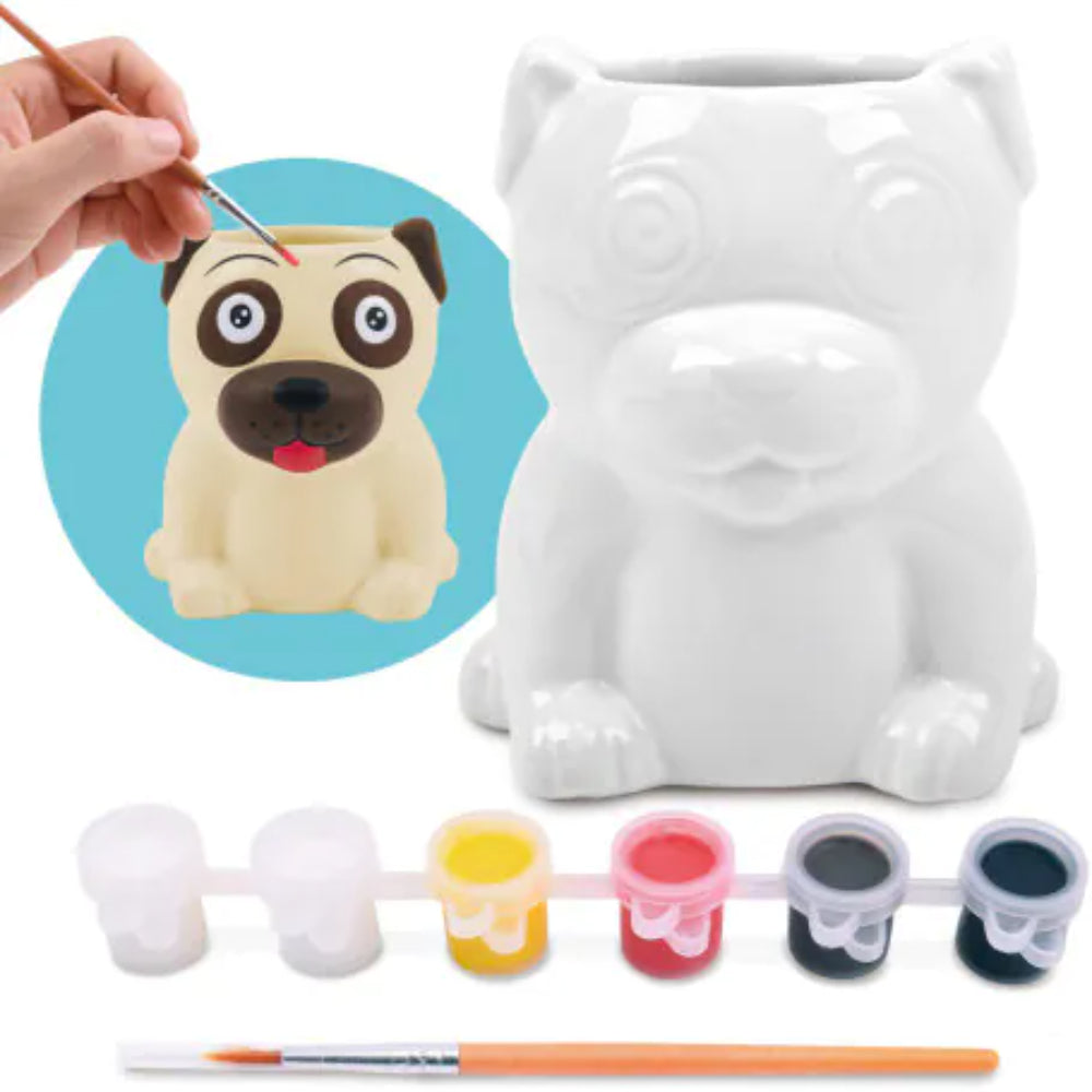 PlayGo Paint Your Own Pug Ceramic Pot