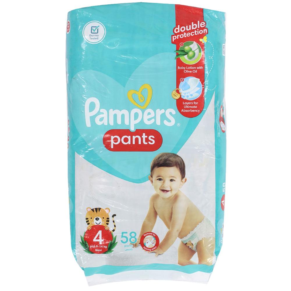 Pampers Diaper Pants, Size 4, 9-14 Kg, 58 Diapers - Ourkids - Pampers