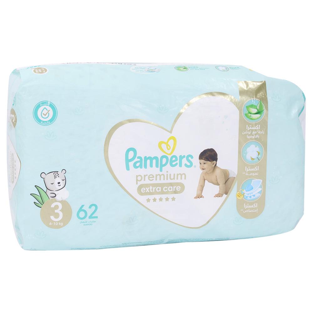 Pampers Premium Extra Care Diapers - Size 3 - 6-10 KG - 62 Diapers - Ourkids - Pampers