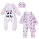 Panda Footless Onesie (Pack Of 2) - Ourkids - Lumex