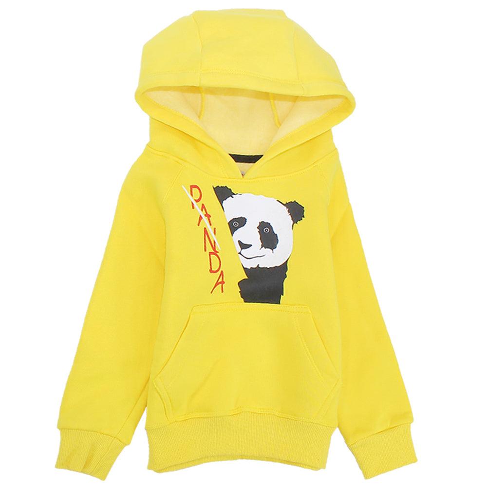 Panda Long-Sleeved Fleeced Hooded Pajama - Ourkids - Rosso