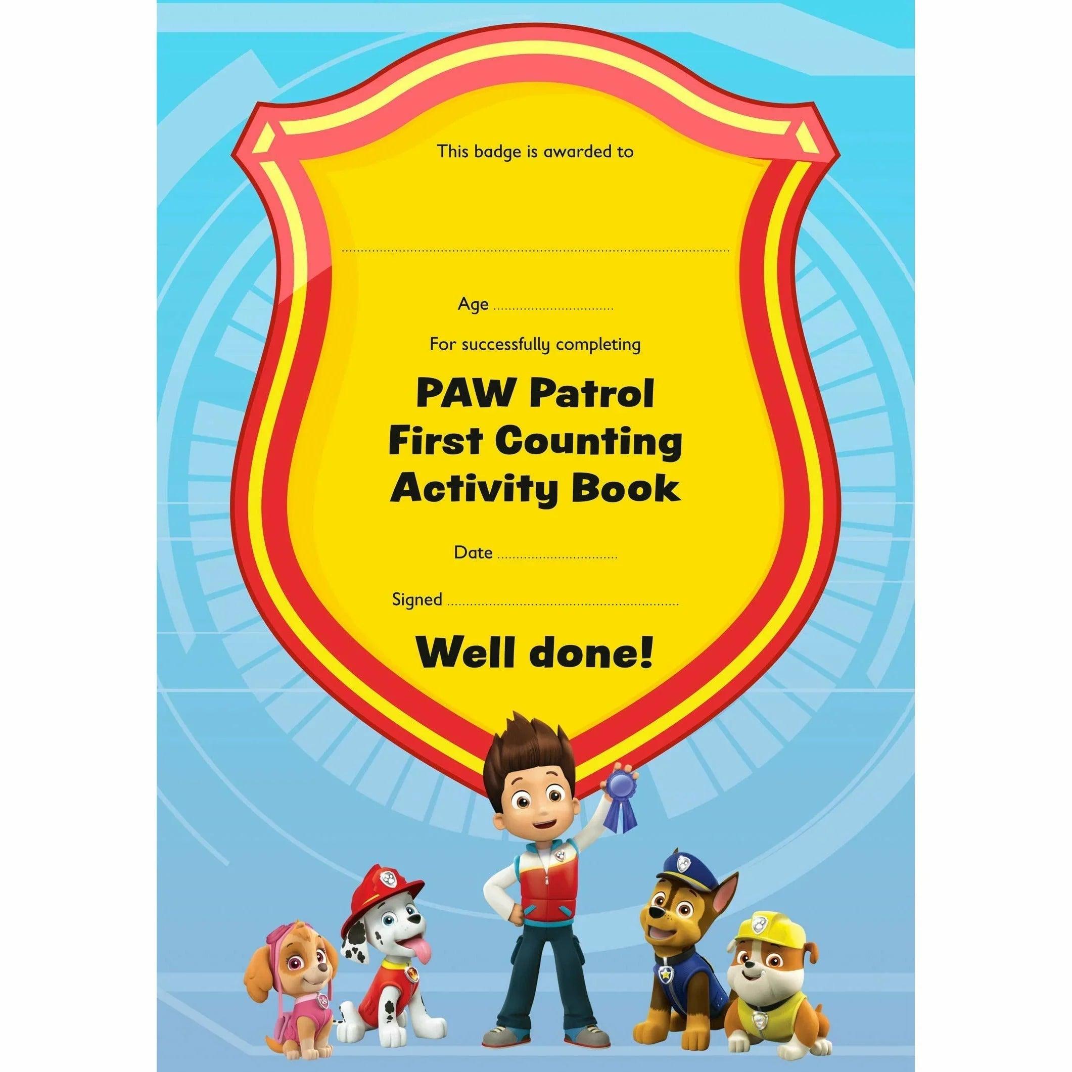 Paw Patrol - First Counting Activity Book - Ourkids - OKO