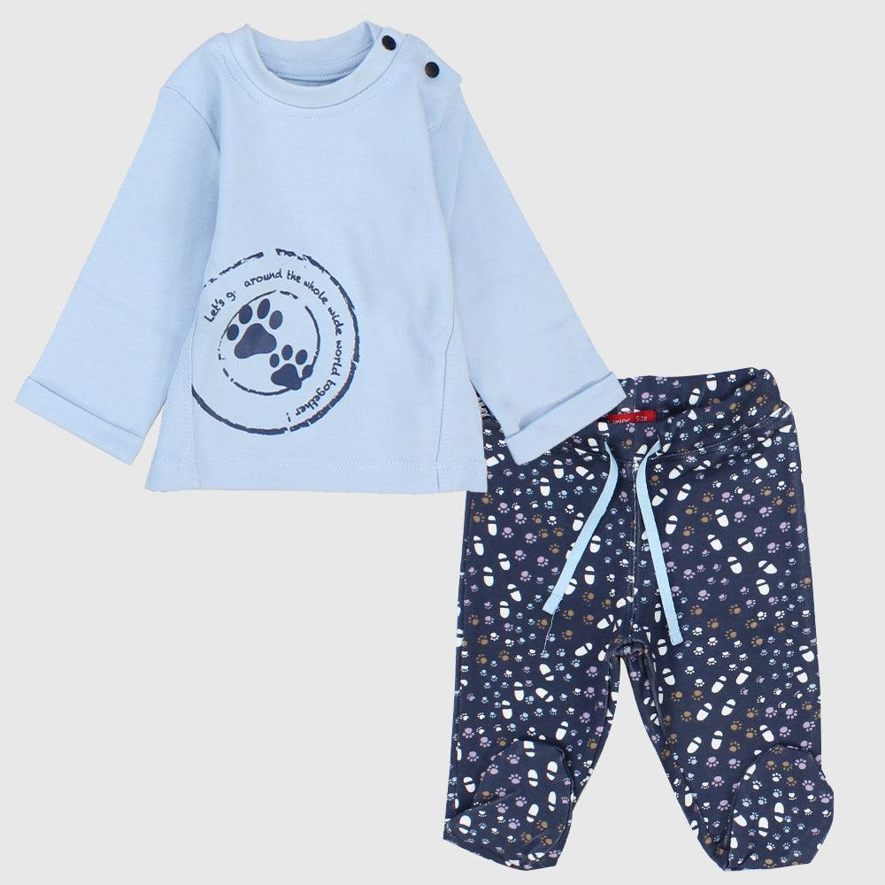 Paw Prints Long-Sleeved Pajama - Ourkids - Junior